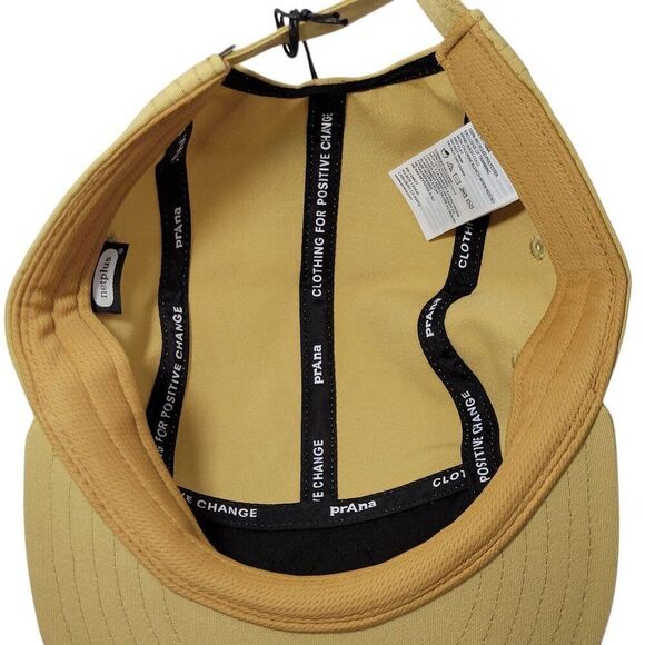 Prana Foothills Flat Brim Hat UPF 50 Tan Adjustable Unisex Logo Packable NEW - Picture 11 of 16